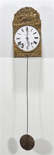 Antique French wall clock; 56" x