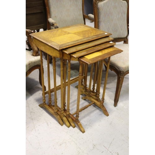 Antique French walnut nest of