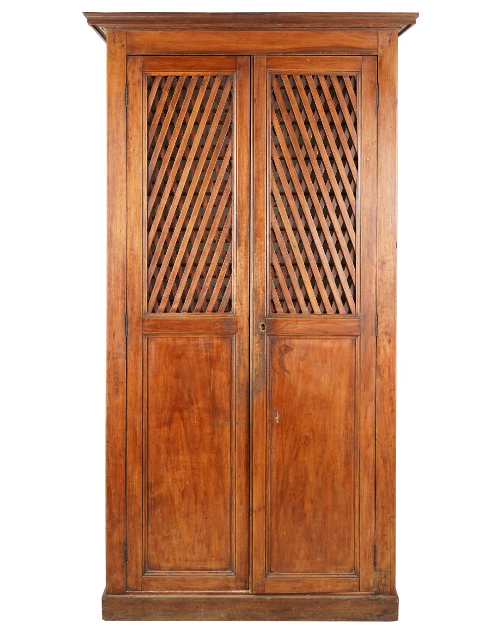 ANTIQUE FRUITWOOD TWO-DOOR