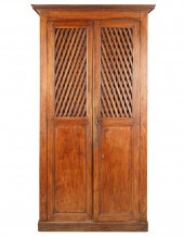 ANTIQUE FRUITWOOD TWO-DOOR CAB