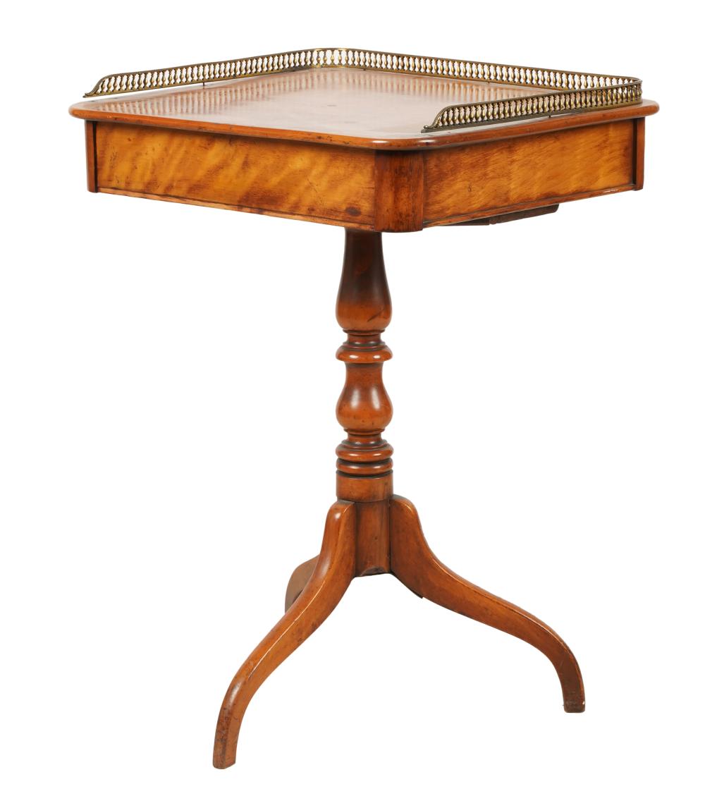ANTIQUE FRUITWOOD WORK TABLEAntique