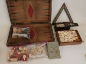 ANTIQUE GAMES WITH BONE PIECES