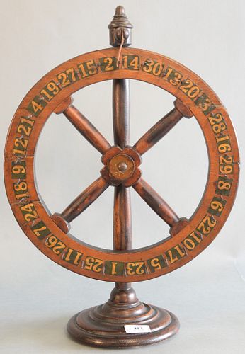 ANTIQUE GAMING WHEEL WITH
