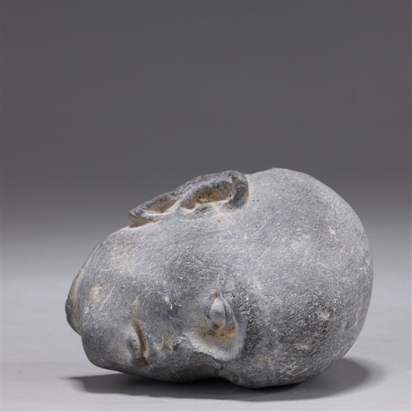 Antique Gandharan stone schist head