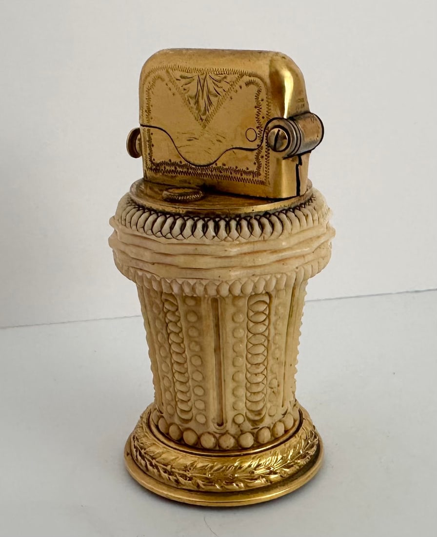 ANTIQUE GENTLEMANS BONE AND BRASS