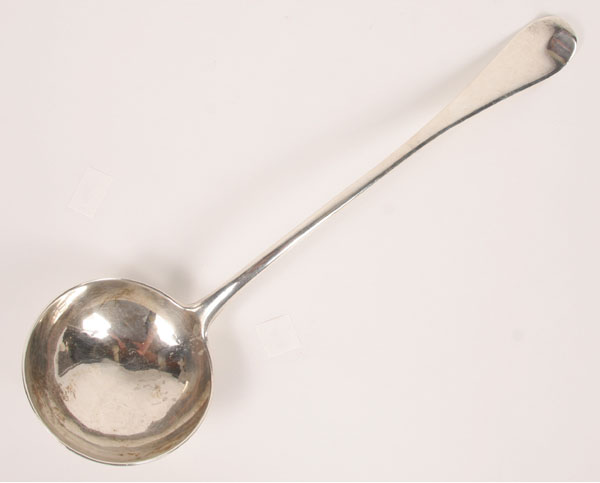 Antique George II silver ladle by