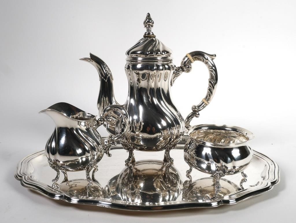 ANTIQUE GERMAN 835 SILVER TEA