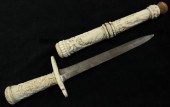 Antique German Bone Daggerdeco