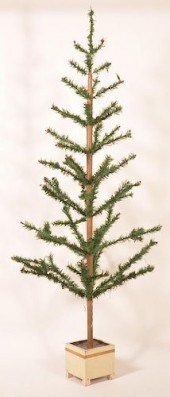ANTIQUE GERMAN FEATHER TREE.An