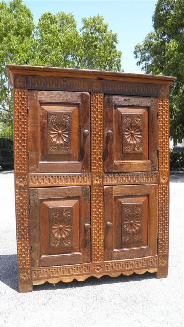 Antique German four door storage