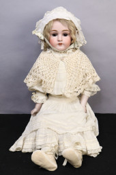 ANTIQUE GERMAN PORCELAIN DOLL,