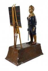 ANTIQUE GERMAN SCHOOL BOY WIND
