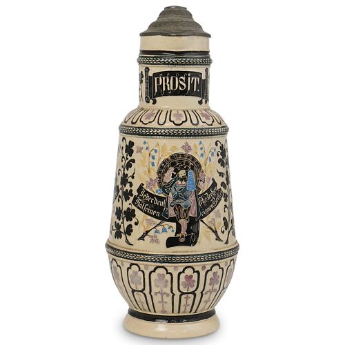 ANTIQUE GERMAN STONEWARE BEER