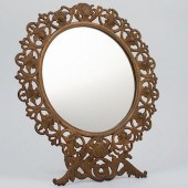 ANTIQUE GILDED METAL VANITY MI