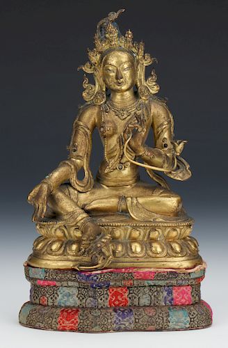ANTIQUE GILT BRONZE FIGURE OF GREEN