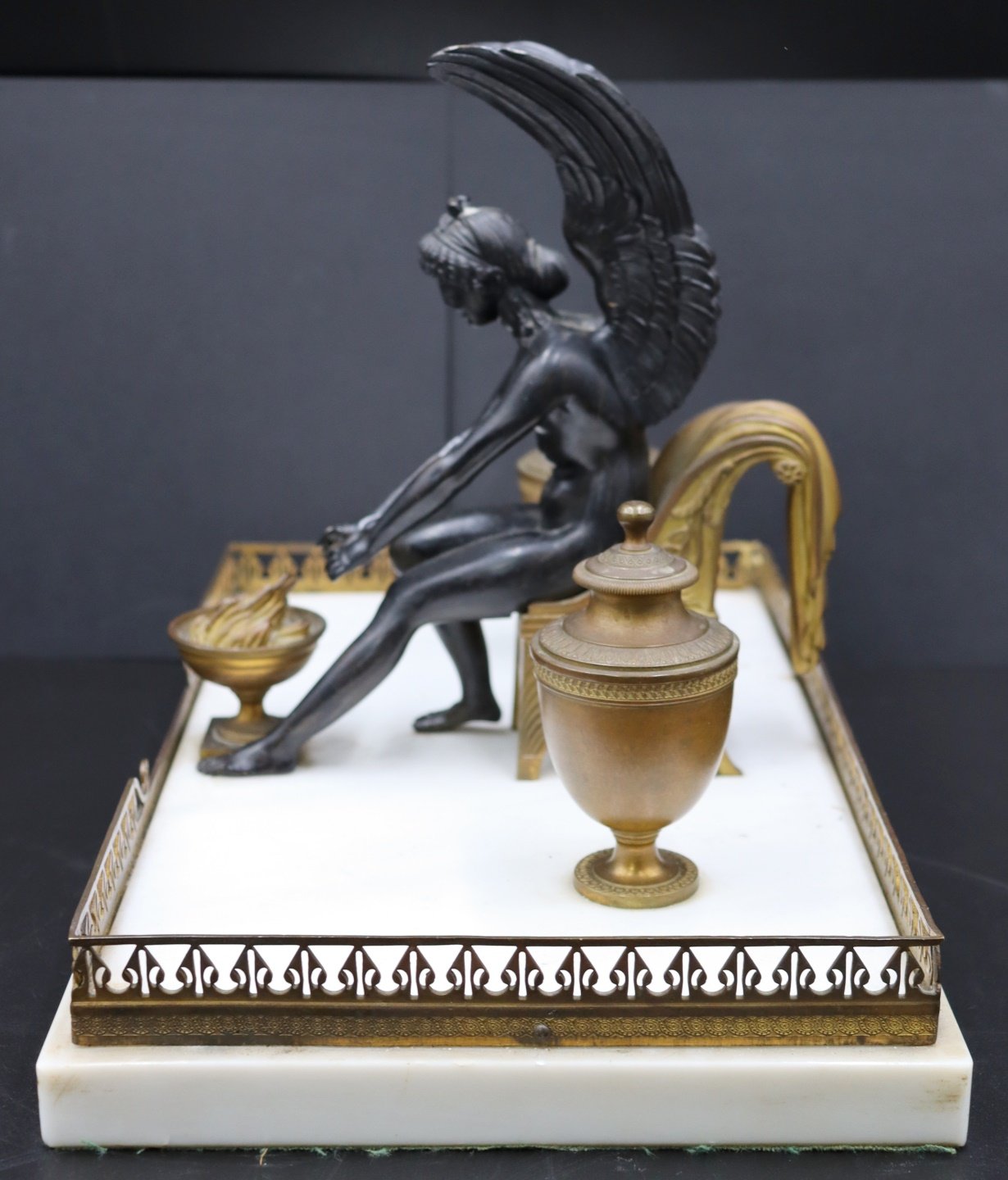 ANTIQUE GILT & PATINATED BRONZE