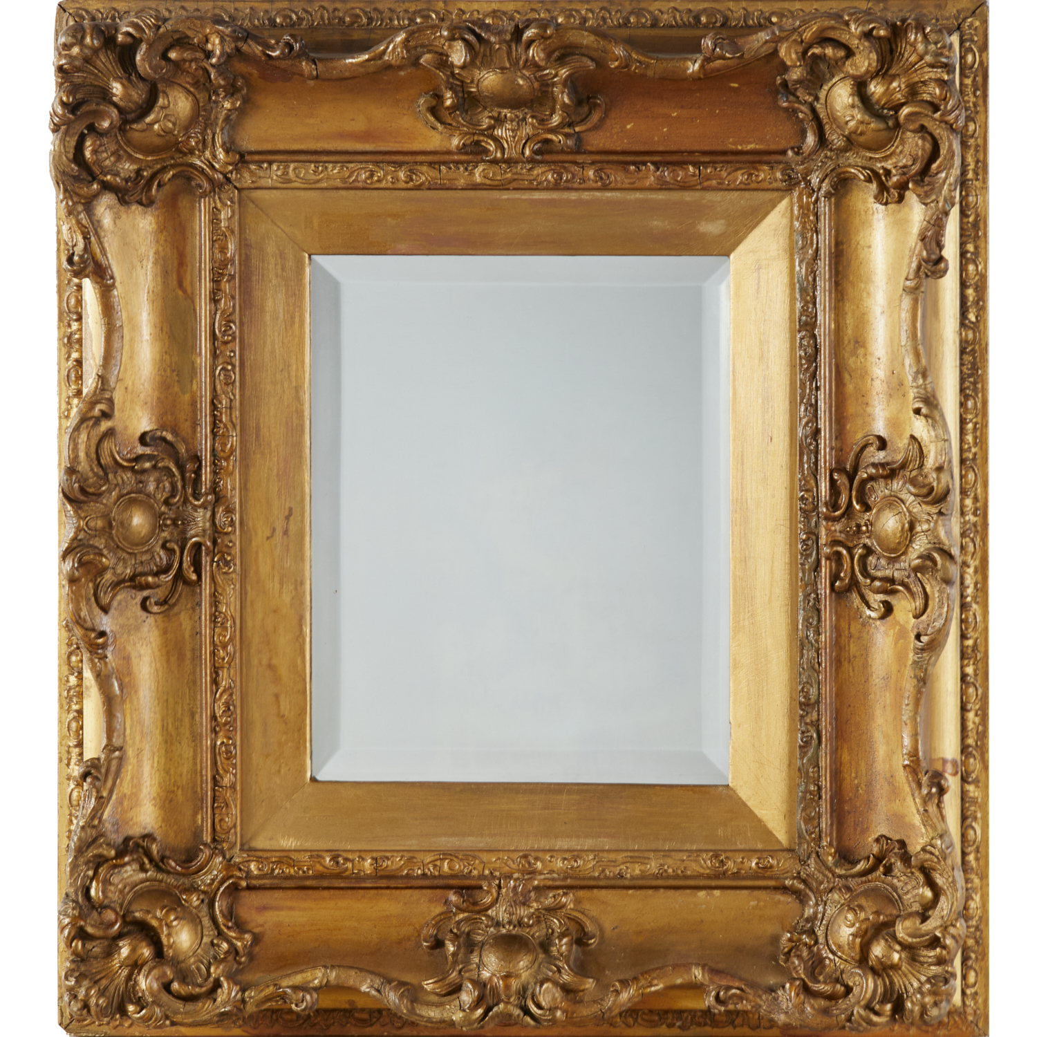 ANTIQUE GILTWOOD FRAME MIRROR, EX