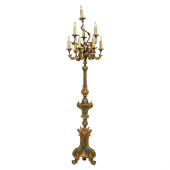 ANTIQUE GILTWOOD TORCHIERE CAN