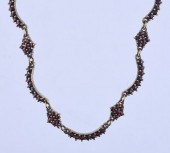 ANTIQUE GOLD AND GARNET NECKLA