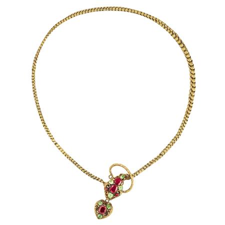 Antique Gold, Garnet and Green