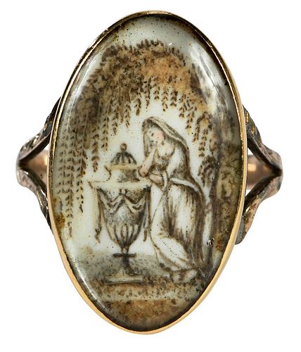 ANTIQUE GOLD MOURNING RINGimage