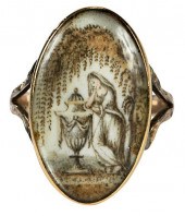 ANTIQUE GOLD MOURNING RINGimag