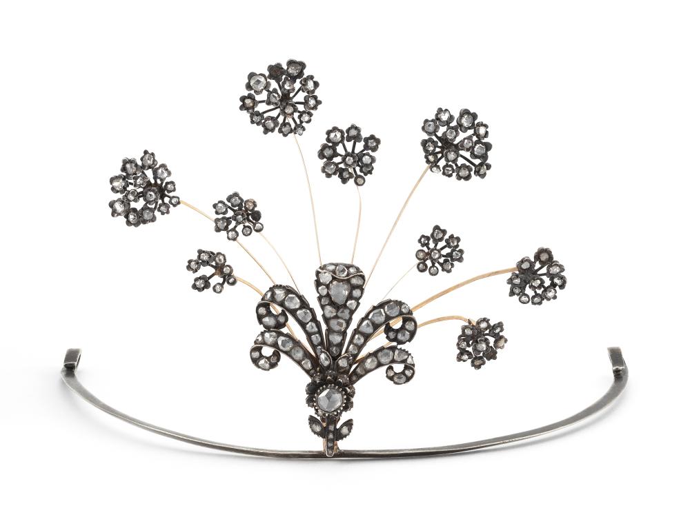 ANTIQUE GOLD, SILVER AND DIAMOND EN