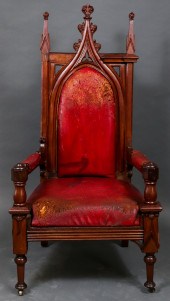 ANTIQUE GOTHIC REVIVAL BISHOP'