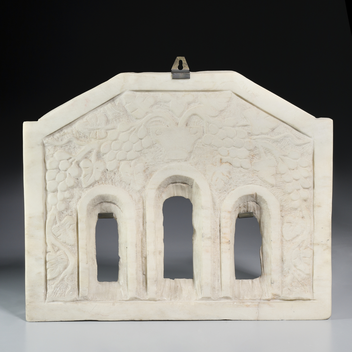 ANTIQUE GREEK CARVED WHITE MARBLE