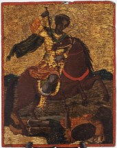 ANTIQUE GREEK ICON "SAINT DEME