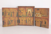 ANTIQUE GREEK TRIPTYCH ICON<br