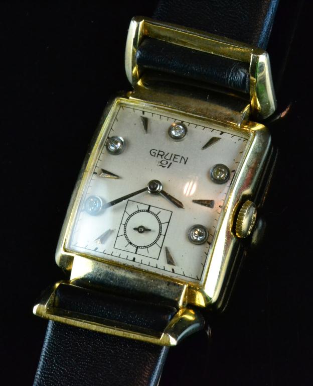 Antique Gruen 14K Gold And