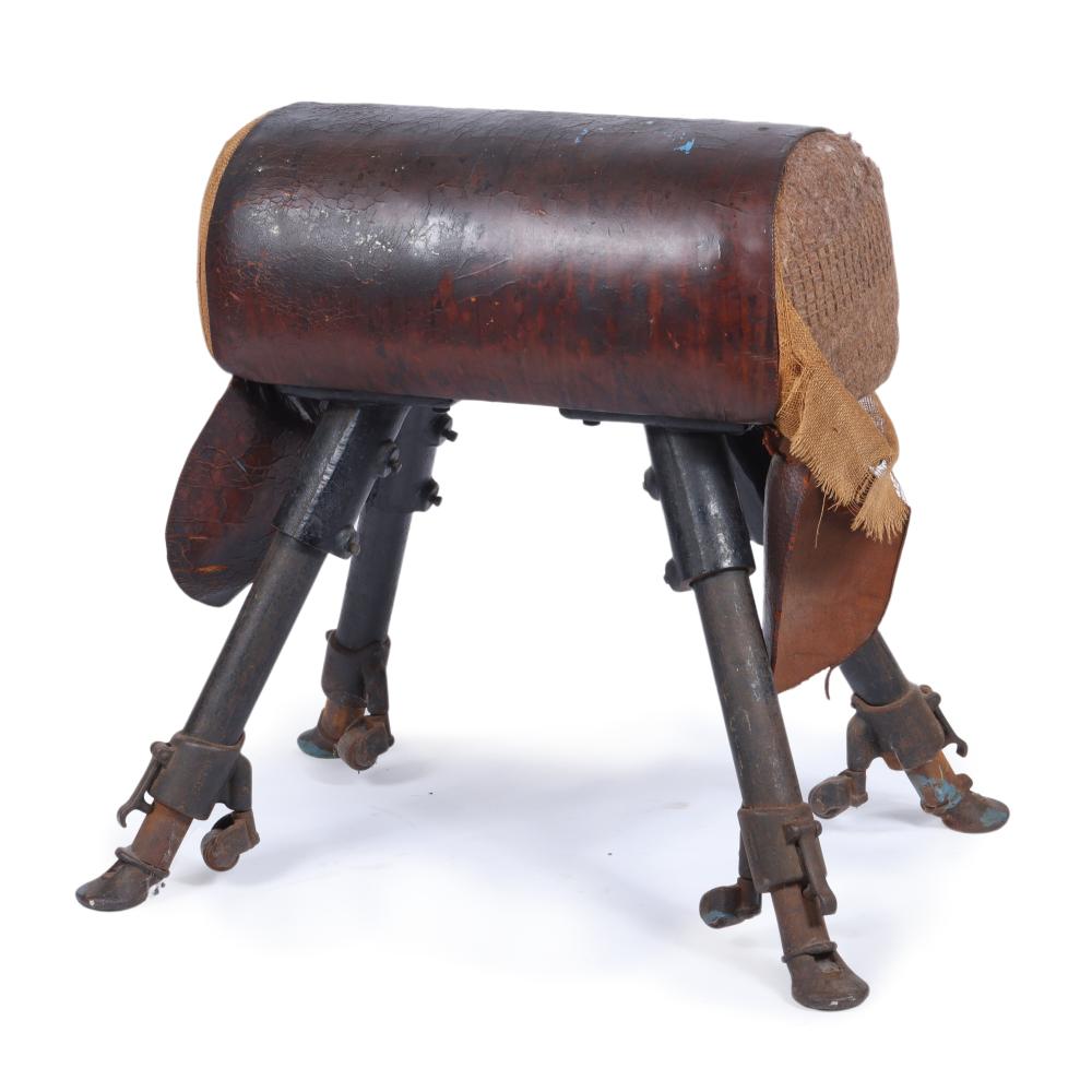 ANTIQUE GYMNASTICS POMMEL HORSE,