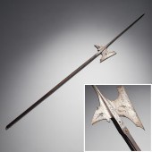 ANTIQUE HALBERD, PIERCED HEAD,