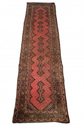 ANTIQUE HALL RUNNER, 12'4" X 3