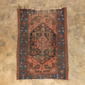 ANTIQUE HAMADAN CARPET, 5'2" X