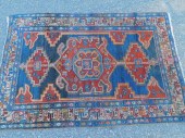 ANTIQUE HAMADAN RUGSemi-antiqu