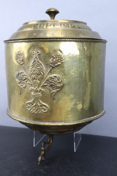 ANTIQUE HAMMERED BRASS LIDDED