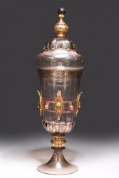 Antique hand blown Venetian gl