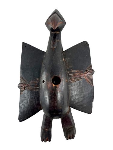 ANTIQUE HAND CARVED AFRICAN BIRD