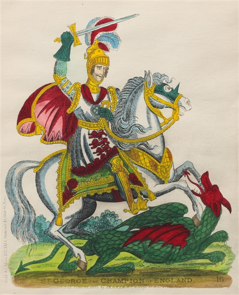 Antique hand colored engraving, St.