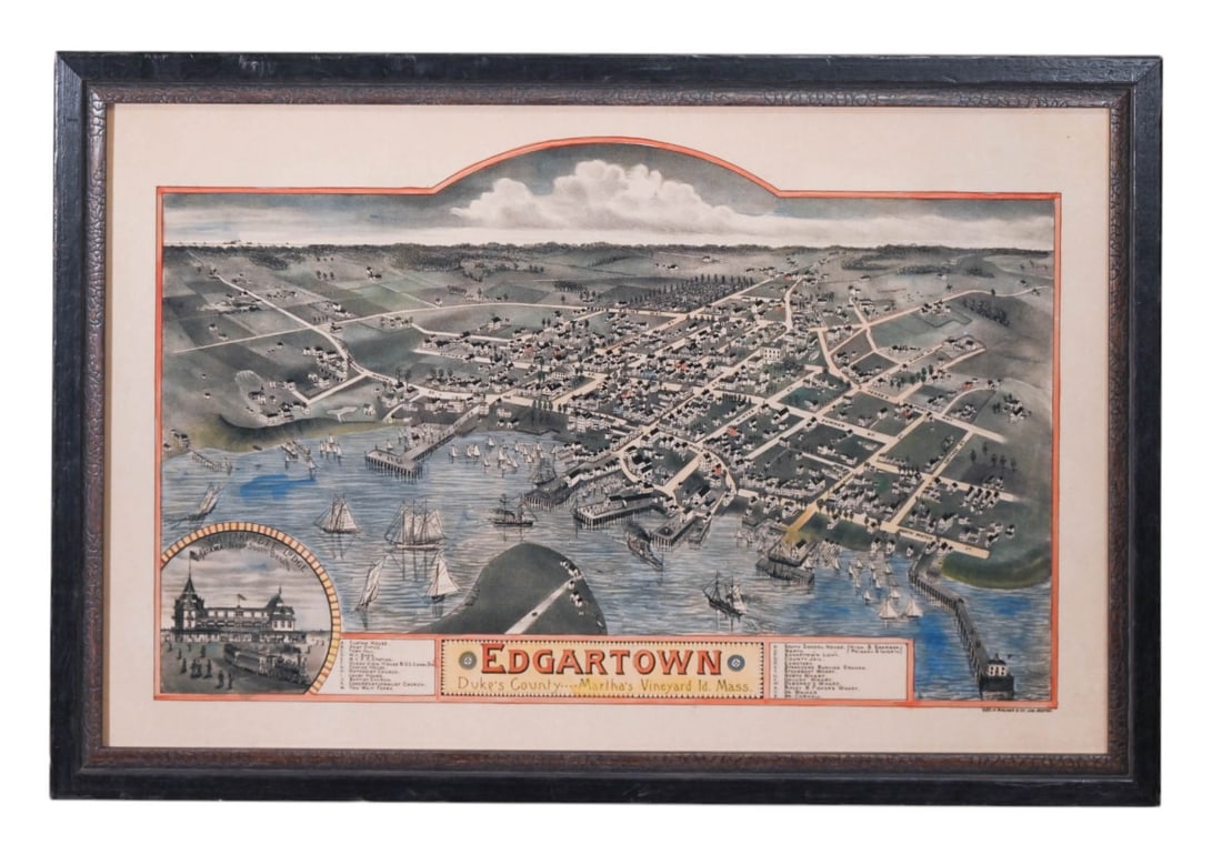ANTIQUE HAND COLORED LITHOGRAPH