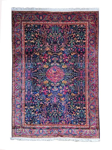 ANTIQUE HAND KNOTTED WOOL