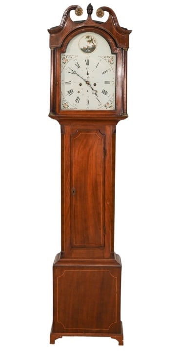 ANTIQUE HAND PAINTED GRANDFATHER