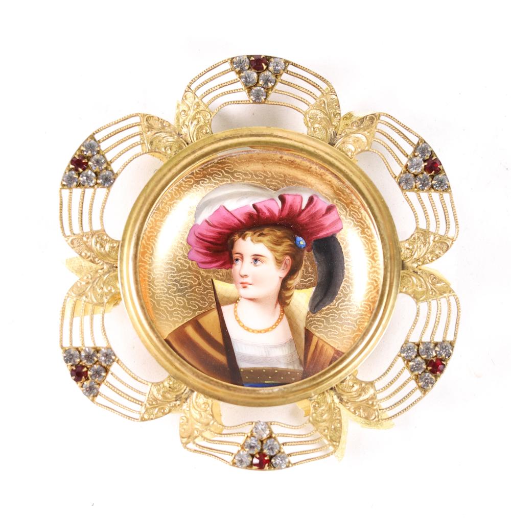 ANTIQUE HAND PAINTED PORCELAIN
