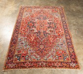 ANTIQUE HAND-WOVEN HERIZ RUG I