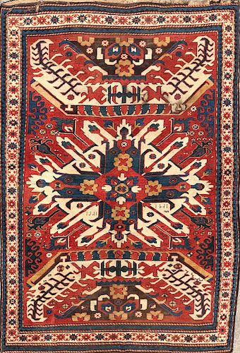 ANTIQUE HAND WOVEN PERSIAN KAZAK