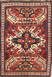 ANTIQUE HAND WOVEN PERSIAN KAZ