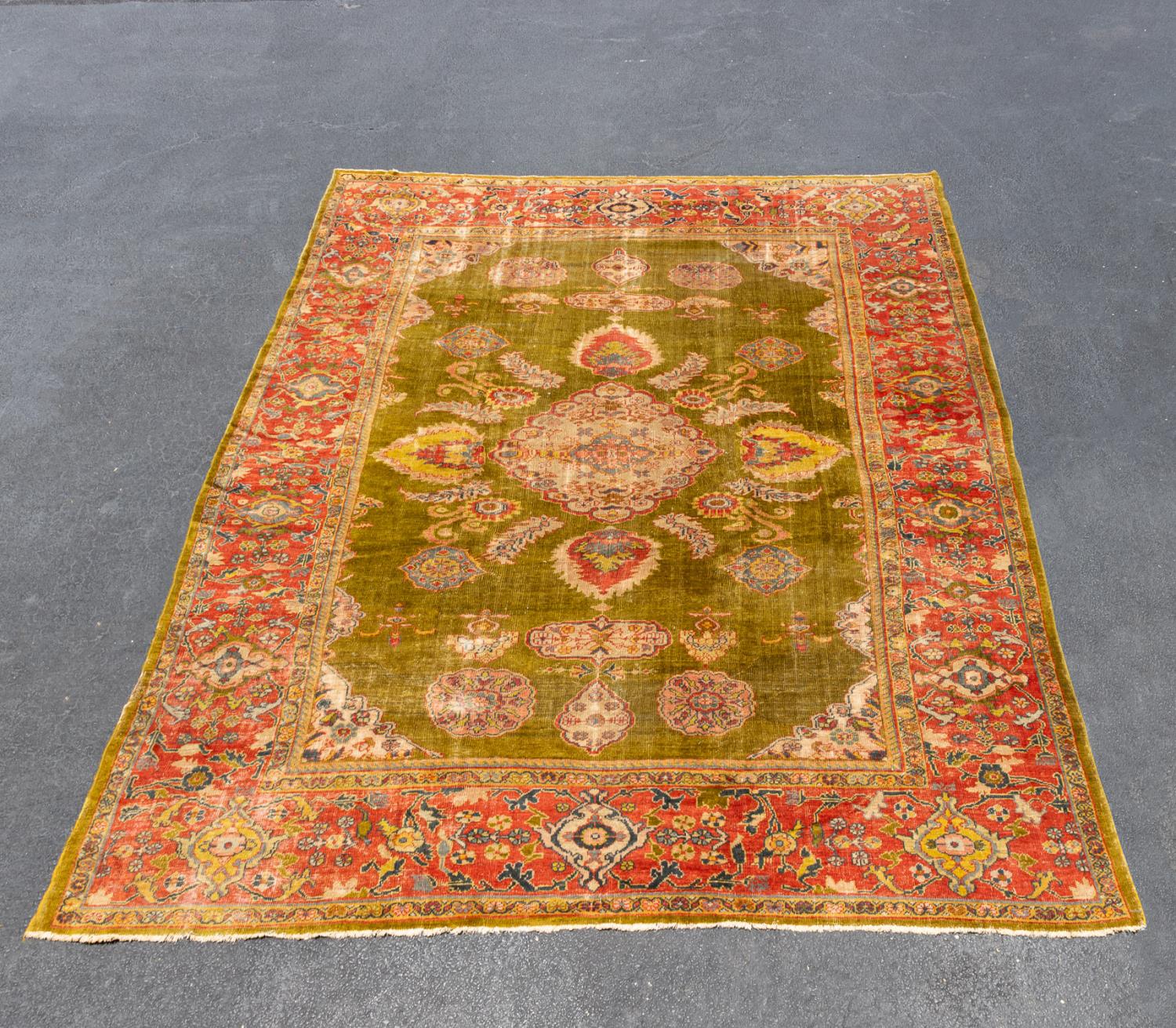 ANTIQUE HAND-WOVEN ZIEGLER MAHAL