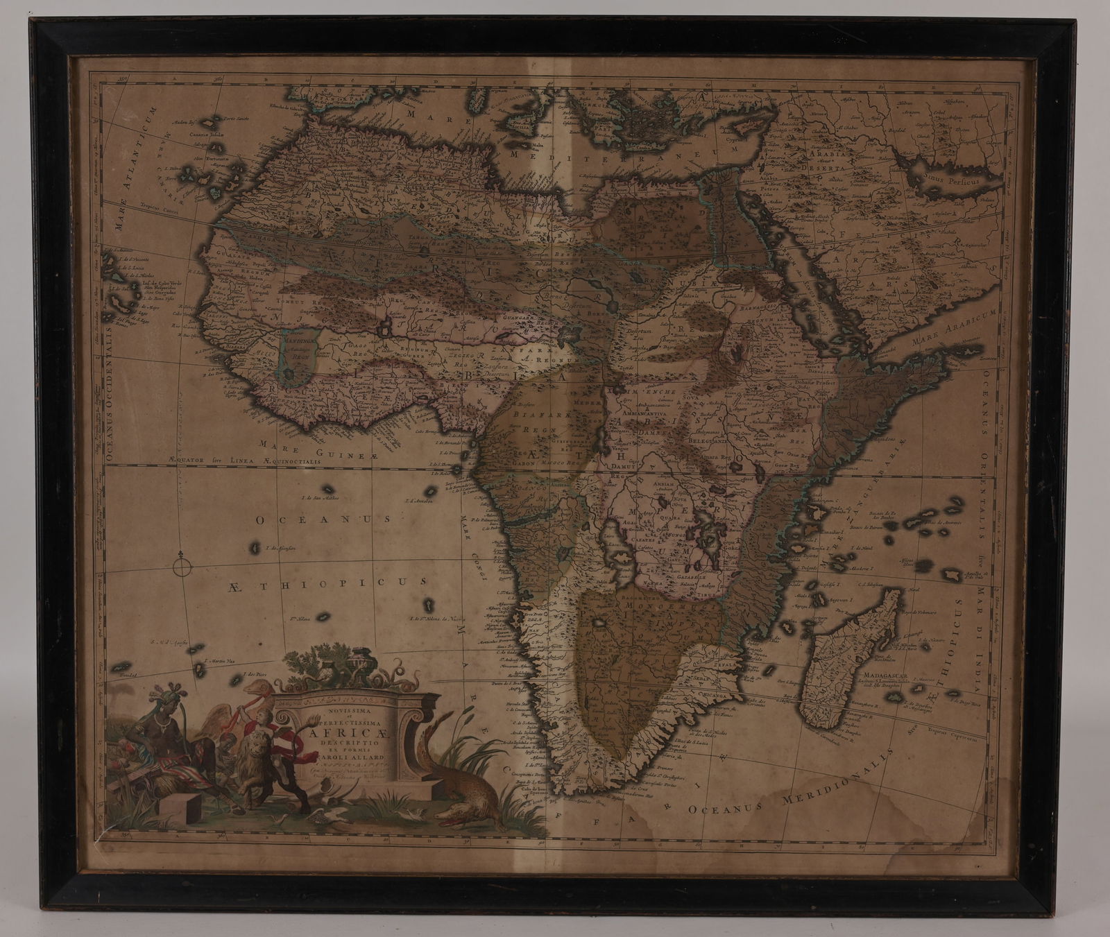 ANTIQUE HANDCOLORED MAP OF